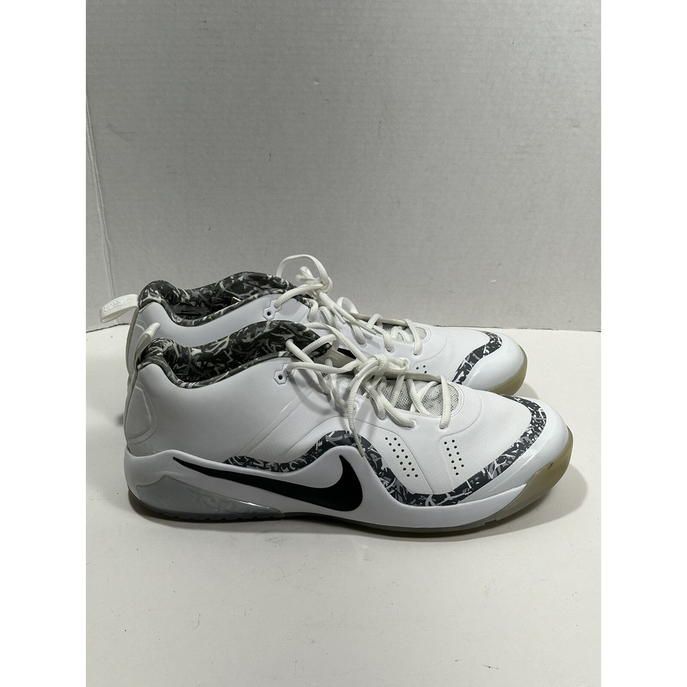 Nike Force Zoom‎ Trout 4 Turf Shoes White Black 917838-001 Men's Size 16 New